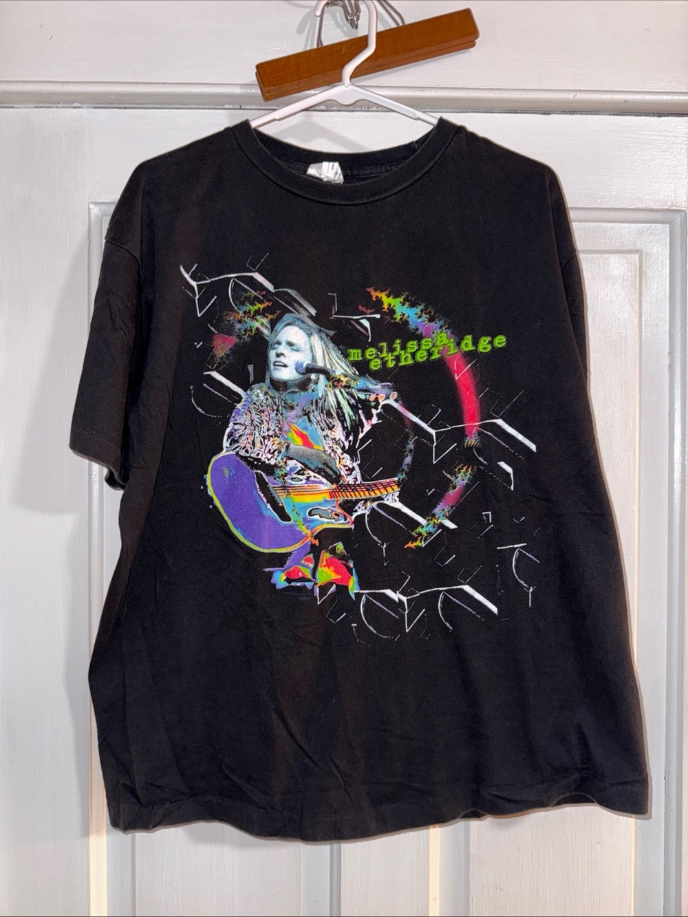Vintage Melissa Etheridge Winterland Graphic Tee - Black with Neon Print